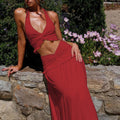 Serenity Chic™ Pleated Ruffle 2-Piece Skirt Set
