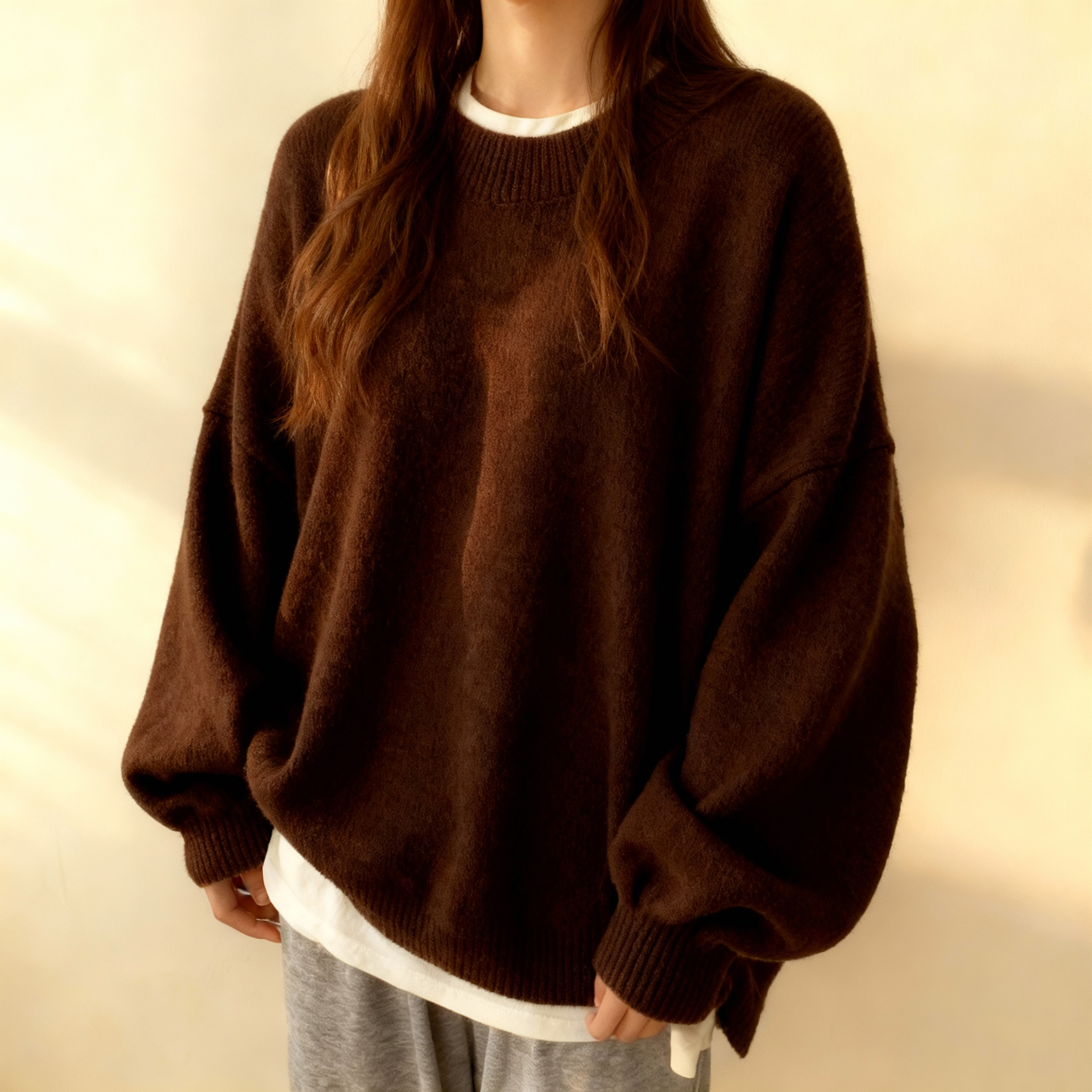 The oversized fleece sweater
