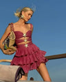 Starry Night Sequin Ruffled Dress