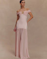 Celestia dress - Open-back mesh evening dress