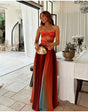 Colorful maxi dress with cutouts and pleats