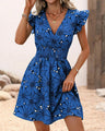 Chic A-line dress with floral print