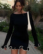 Serenity Bloom Mini – Chic Two-Tone Dress