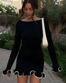 Serenity Bloom Mini – Chic Two-Tone Dress