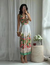 Cardigan with openwork details and skirt set
