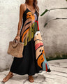 Long boho-style beach dress with straps