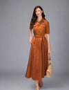 Lunaria™ belted midi dress