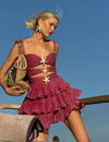Starry Night Sequin Ruffled Dress