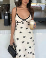 Strapless high-waisted midi dress