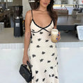 Strapless high-waisted midi dress