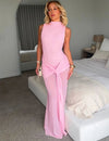 Elegant pleated, slim A-line bandage dress