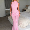 Elegant pleated, slim A-line bandage dress