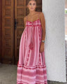 Crochet patchwork halter dress