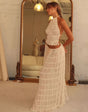 Isla Maxi Set with Lace-Up Detail – Elegant Two-Piece Halter Set