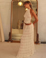 Isla Maxi Set with Lace-Up Detail – Elegant Two-Piece Halter Set
