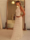 Isla Maxi Set with Lace-Up Detail – Elegant Two-Piece Halter Set