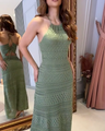 Seafoam Siren knitted midi dress