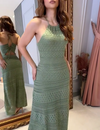 Seafoam Siren knitted midi dress