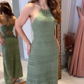 Seafoam Siren knitted midi dress