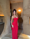 Serene V-neck Ruffle Wrap Dress