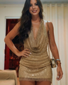 Selene dress with open back and glitter