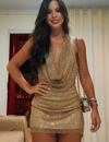 Selene dress with open back and glitter