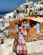 Seraphina - Luxury maxi dress with Mexican print and bare shoulders