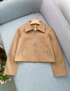 VelvetEase Suede Short Jacket