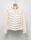 Form-fitting down jacket in Korean style