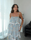 Boho Ruffled Patchwork Maxi Dress
