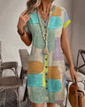Arlette™ Boho Button-Up Dress