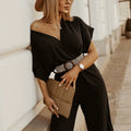 NovaEase™ Jumpsuit with Elastic Waist and Batwing Sleeves
