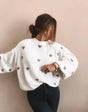 Sweater with heart print