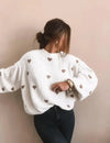 Sweater with heart print