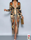 Salina Deep V-Neck Bodycon Dress