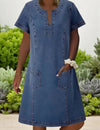 Bella™ | Soft denim dress with pockets