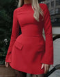 Elegant mini-dress with front zipper