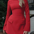 Elegant mini-dress with front zipper