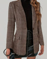 Aurella vintage checkered button-up blouse