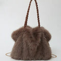 Retro plush fur bag