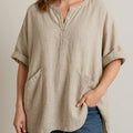 VivaEase™ ColorFlow V-neck top