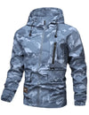 Men's hooded jacket with camouflage print