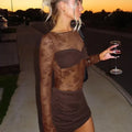 Elegant lace bodycon dress