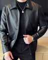 Men's PU leather jacket, suitable for all seasons