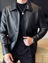 Men's PU leather jacket, suitable for all seasons