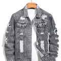 Men's distressed denim jacket