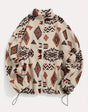 Fleece jacket with Aztec print
