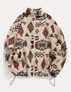 Fleece jacket with Aztec print