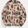 Fleece jacket with Aztec print