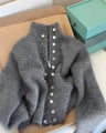 Elegant knitted high-waisted cardigan